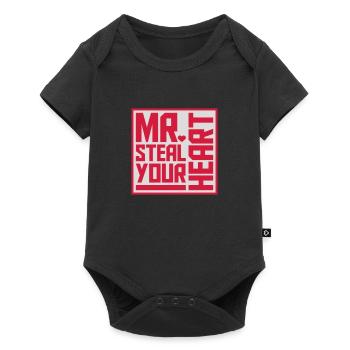 Mr steal your heart - Baby Premium short-sleeve bodysuit - black - Front