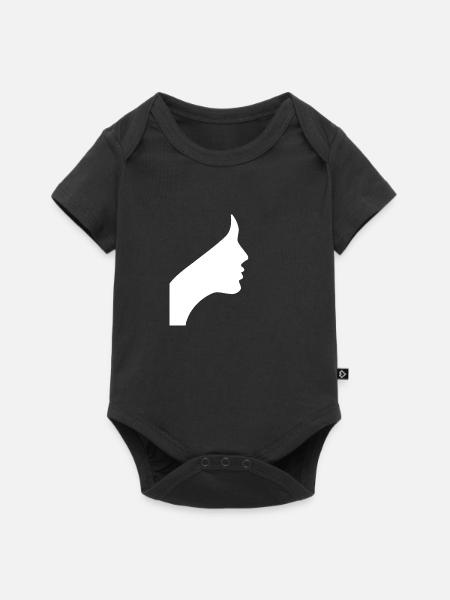 frau in weiss - Baby Premium Kurzarmbody - Schwarz
