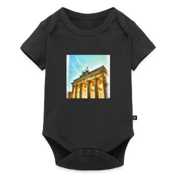 the Brandenburger tor as an acrylpainting - Baby Premium Kurzarmbody - Schwarz - Vorne
