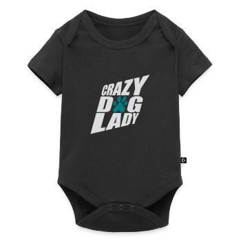crazy dog lady Zitat - Baby Premium Kurzarmbody - Schwarz - Vorne
