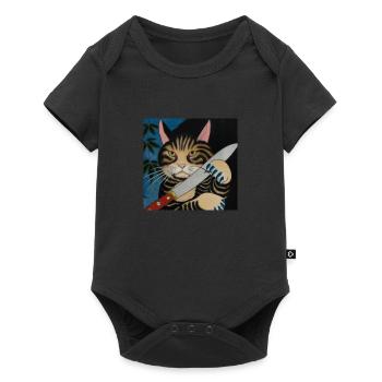 Catana - Japanese Ukiyo Paintings - Baby Premium short-sleeve bodysuit - black - Front