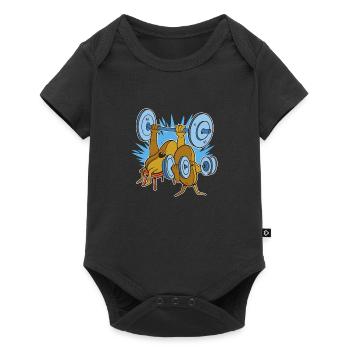 Fitness Coffee Strength Training Coffee Bodybuilder - Baby Premium short-sleeve bodysuit - black - Front