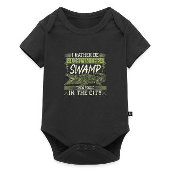 Alligator Hunter, Rather Be Lost In Swamp, Gator - Baby Premium short-sleeve bodysuit - black - Front