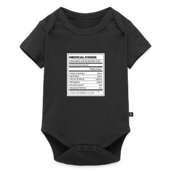 Funny Medical Coder Nutrition Facts - Baby Premium short-sleeve bodysuit - black - Front