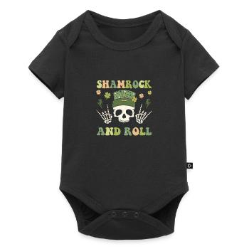 Shamrock and Roll - Baby Premium Kurzarmbody - Schwarz - Vorne