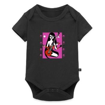 Fille de la musique - Body à manches courtes Premium Bébé - noir - Devant