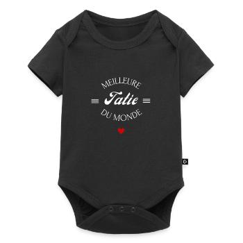 meilleure tatie du monde - Body à manches courtes Premium Bébé - noir - Devant