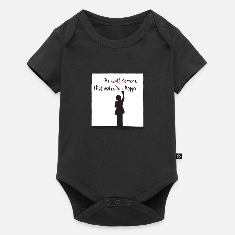 Mach dich glücklich - Baby Premium Kurzarmbody - Schwarz