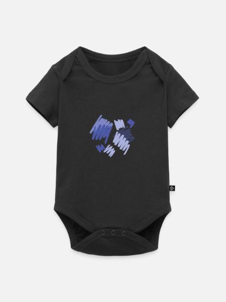 Element Blau - Baby Premium Kurzarmbody - Schwarz