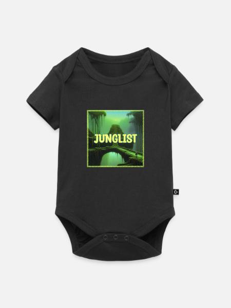 VINTAGE JUNGLIST II - Baby Premium Kurzarmbody - Schwarz