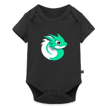 Cartoon Drache Feuer Fantasie Comic Drachen 1 - Baby Premium Kurzarmbody - Schwarz - Vorne