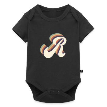 letter R - Baby Premium short-sleeve bodysuit - black - Front