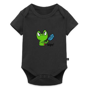 Drôle de grenouille, crapaud - Body à manches courtes Premium Bébé - noir - Devant