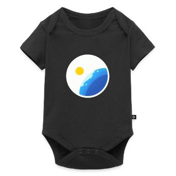 Mignon représentation de bande dessinée de la planète Terre 5 - Body à manches courtes Premium Bébé - noir - Devant