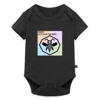 Honey, Save the Bees - Retten Sie die Bienen - Baby Premium Kurzarmbody - Schwarz - Vorne