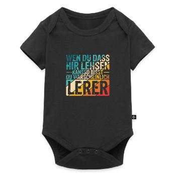 Lehrerin Lehrkraft Prüfung Klassenarbeit Beruf Leh - Baby Premium Kurzarmbody - Schwarz - Vorne