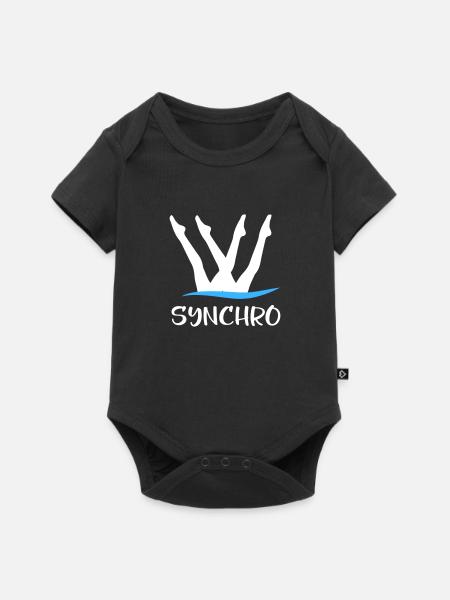 Synchronschwimmen - Baby Premium Kurzarmbody - Schwarz