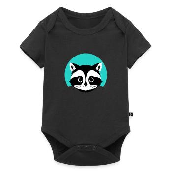Ratons laveurs Mignon Dessin animé Raton laveur 19 - Body à manches courtes Premium Bébé - noir - Devant