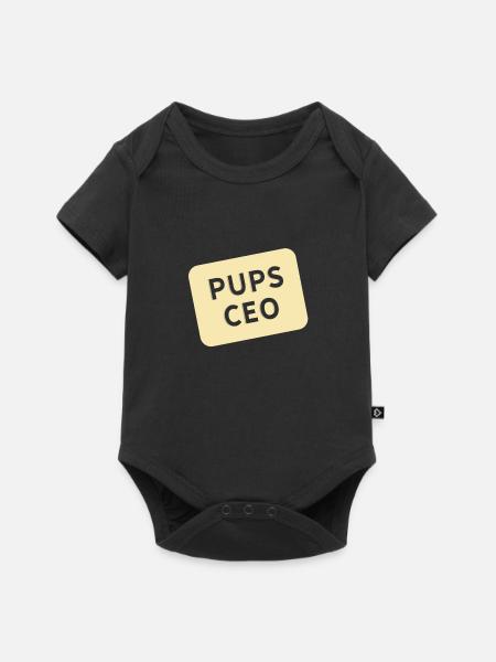 Pups CEO - Baby Premium Kurzarmbody - Schwarz