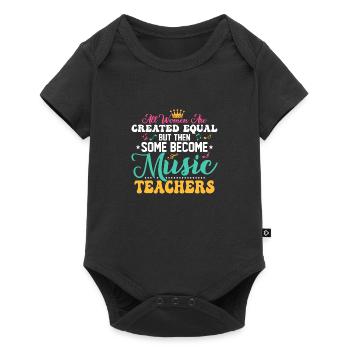 Then Some Become Music Teachers Education Notes In - Baby Premium short-sleeve bodysuit - black - Front