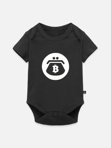 Bitcoin Wallet - Baby Premium Kurzarmbody - Schwarz