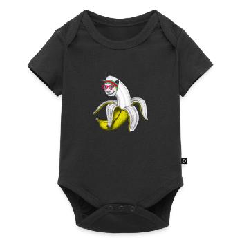 Mother Banana - Baby Premium Kurzarmbody - Schwarz - Vorne
