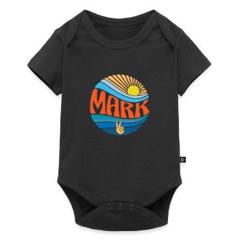 Mark Shirt Vintage Sunset Mark Groovy Tie Dye - Body à manches courtes Premium Bébé - noir - Devant