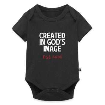 Créé à l’image de Dieu est 2006 - Body à manches courtes Premium Bébé - noir - Devant