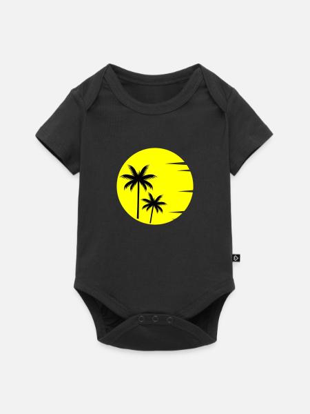 Sunset - Baby Premium Kurzarmbody - Schwarz