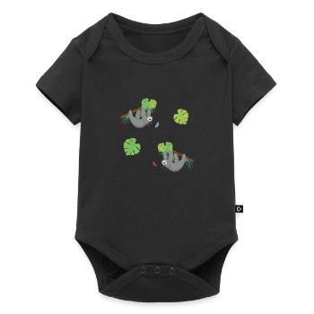 Faultiere - Baby Premium Kurzarmbody - Schwarz - Vorne