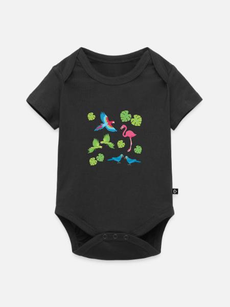 Dschungelfieber - Baby Premium Kurzarmbody - Schwarz