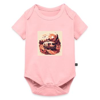 Bus Camping Aventure Outback Australie - Body à manches courtes Premium Bébé - rose - Devant