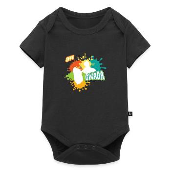 Belle idee cadeau carte de la guadeloupe 971 gwada - Body à manches courtes Premium Bébé - noir - Devant