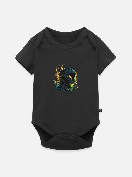 Weltraum-Alien - Baby Premium Kurzarmbody - Schwarz