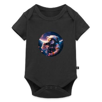 Astronaut photographs gift - Baby Premium short-sleeve bodysuit - black - Front