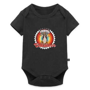 Paraglider flying Catdiver Skydiving Skydiver - Baby Premium Kurzarmbody - Schwarz - Vorne