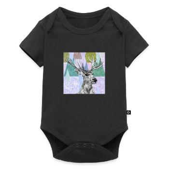 Deer - Baby Premium short-sleeve bodysuit - black - Front