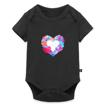 Saint-Valentin Fiançailles Mariage Amour Fête des mères - Body à manches courtes Premium Bébé - noir - Devant