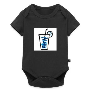 Drink blue - Baby Premium Kurzarmbody - Schwarz - Vorne