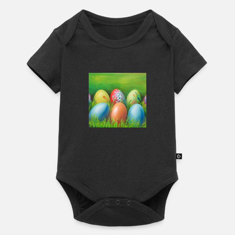 colorful Easter eggs - Baby Premium short-sleeve bodysuit - black