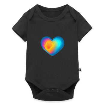 Fête des mères Saint-Valentin Mariage Fiançailles Amour - Body à manches courtes Premium Bébé - noir - Devant
