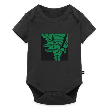 Feuille pixel art - Body à manches courtes Premium Bébé - noir - Devant