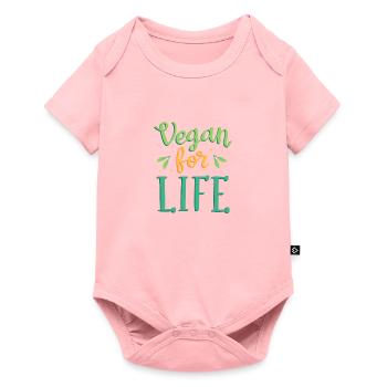 Vegan for life - Baby Premium short-sleeve bodysuit - rose - Front