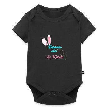 "Team La Mariée Lapin" - Pour un mariage adorable - Body à manches courtes Premium Bébé - noir - Devant