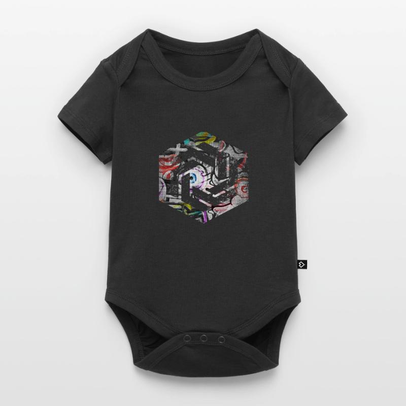 Codage géométrique du programmeur de programmation hexagonale Body à manches courtes Premium Bébé