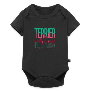 lustig humor tier spruch hundeliebhaber - Baby Premium Kurzarmbody - Schwarz - Vorne