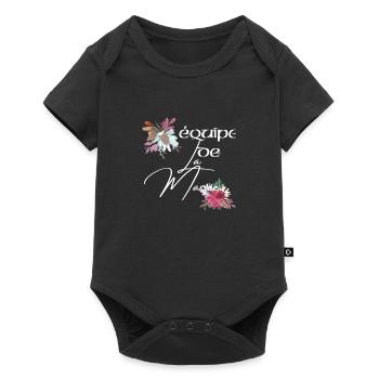 Équipe de la mariée floral - Body à manches courtes Premium Bébé - noir - Devant