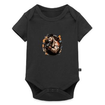 MMA - Baby Premium Kurzarmbody - Schwarz - Vorne