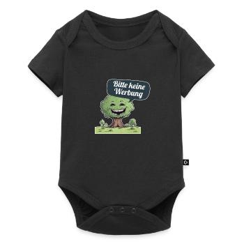 Bitte keine Werbung sagt der Baum - Baby Premium Kurzarmbody - Schwarz - Vorne