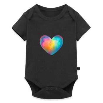 Fête des mères Fiançailles amoureuses Mariage Saint-Valentin - Body à manches courtes Premium Bébé - noir - Devant